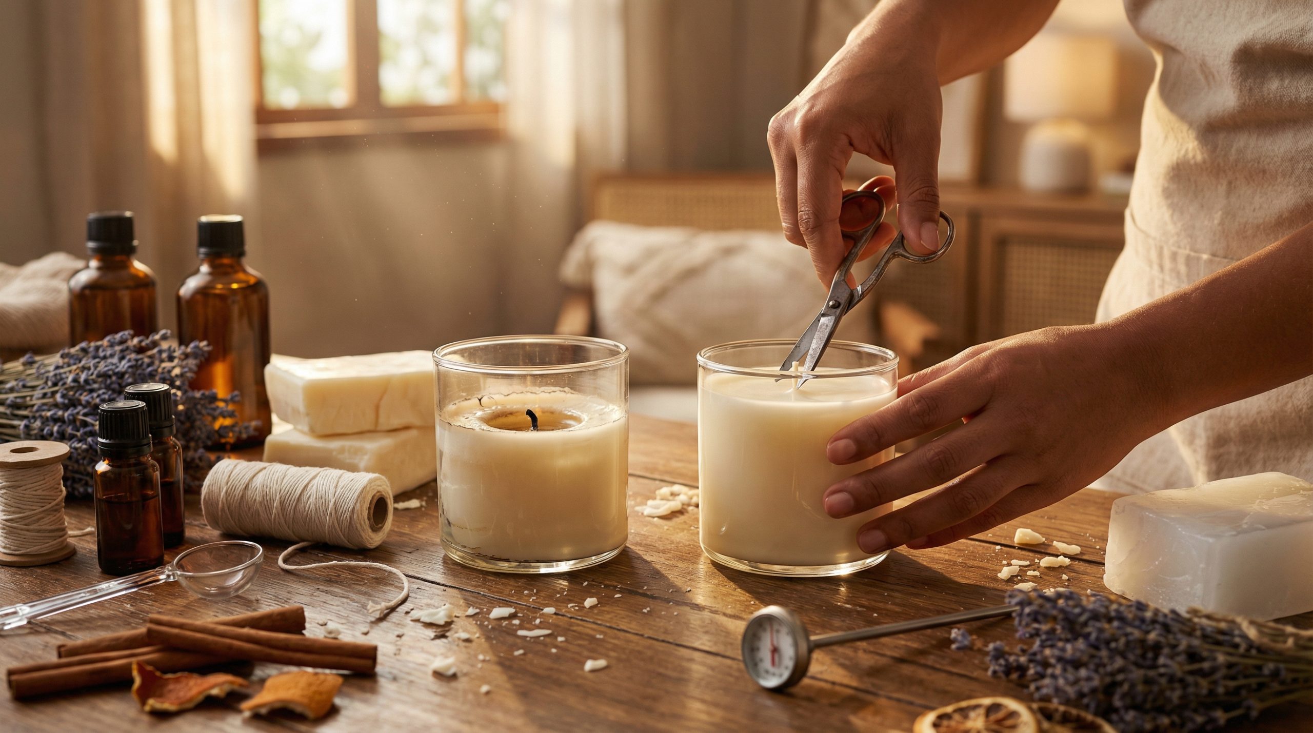 Túnel no centro? Seu pavio é pequeno para Velas e Aromas