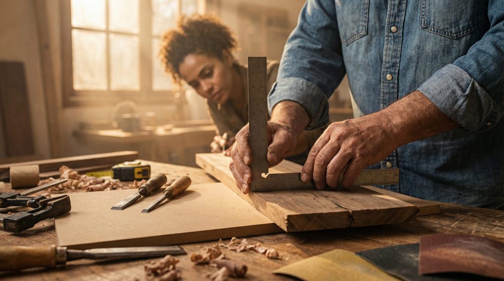 Esquadro torto condena toda Madeira e Montagem (alinhe)