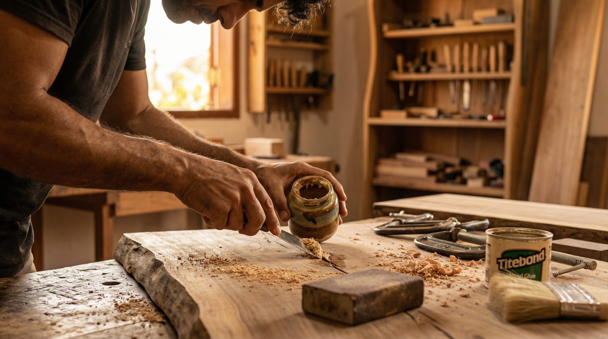 Massa de serragem corrige falhas em Madeira e Montagem