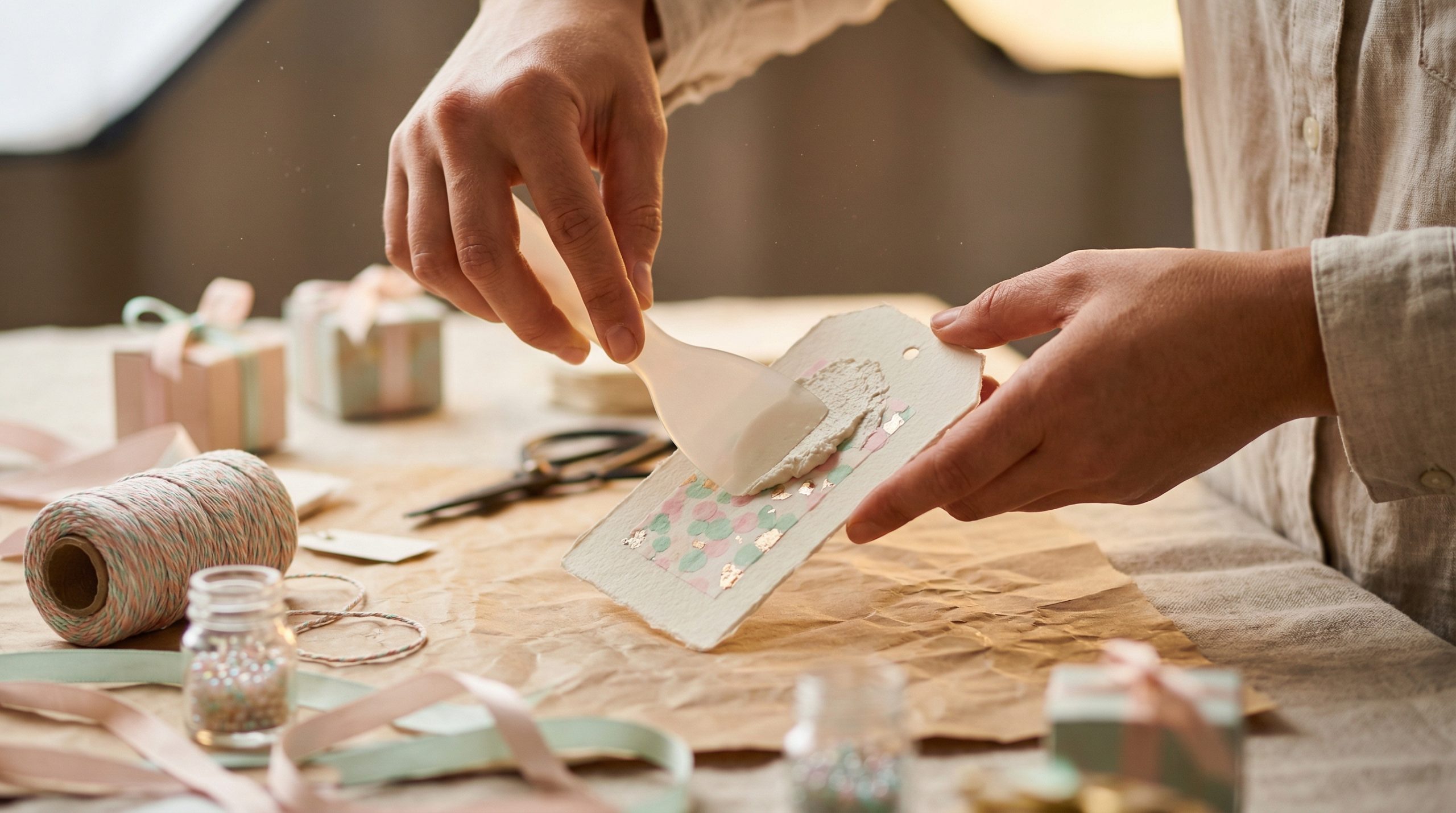 Espátula plástica risca o papel de Festas e Lembranças