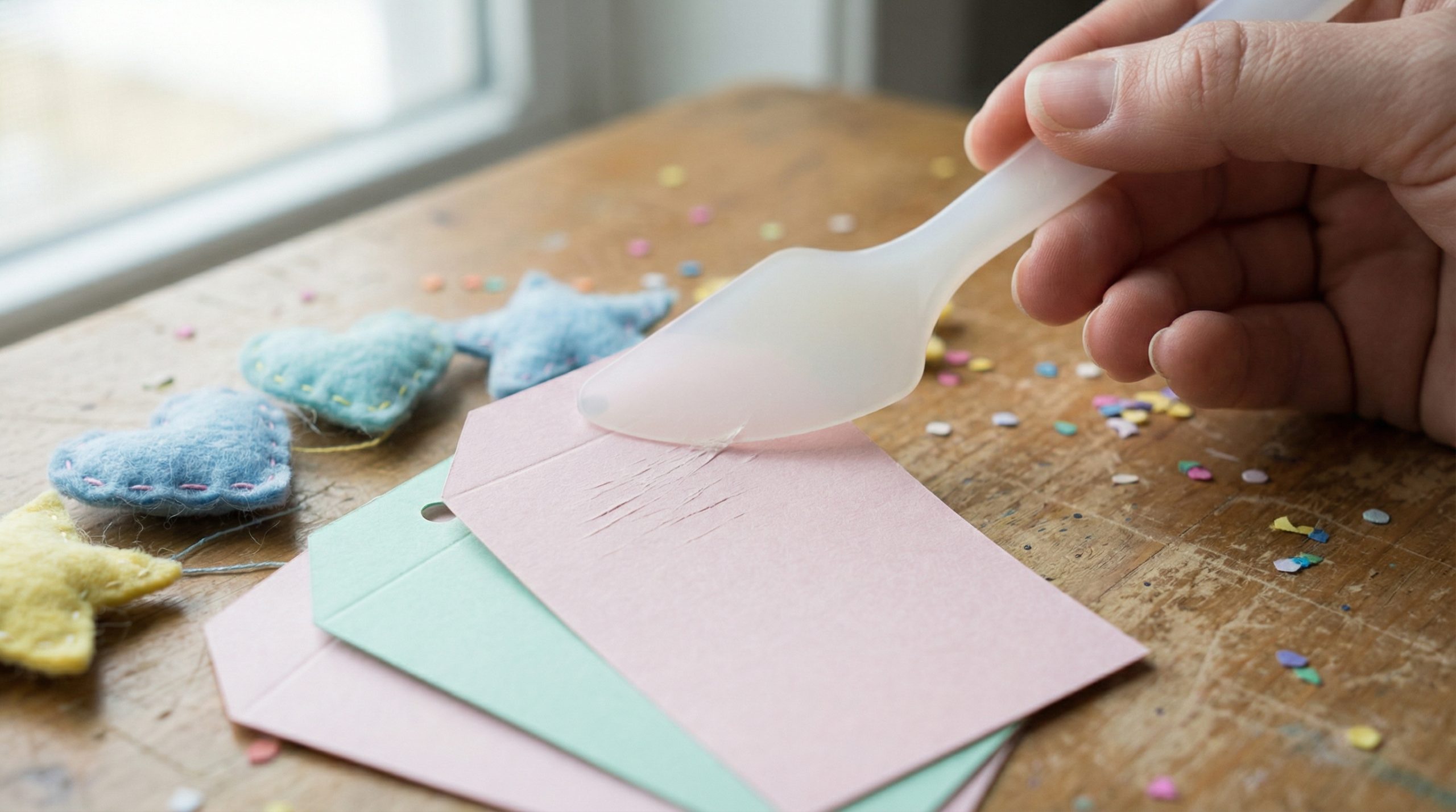 Espátula plástica risca o papel de Festas e Lembranças - 2