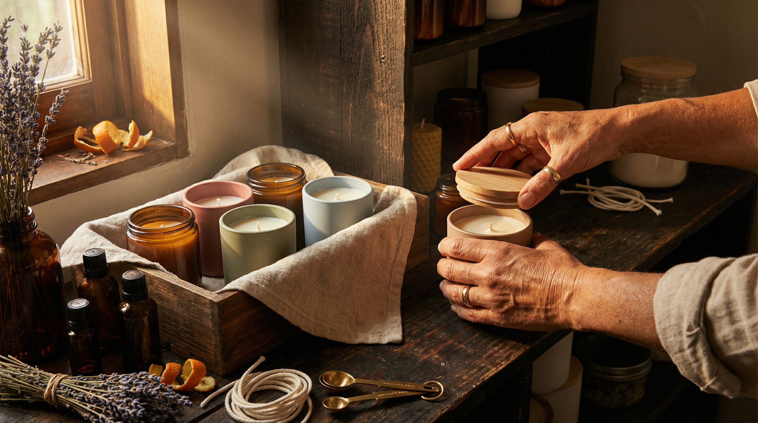 Cure Velas e Aromas no escuro (preserva a cor)