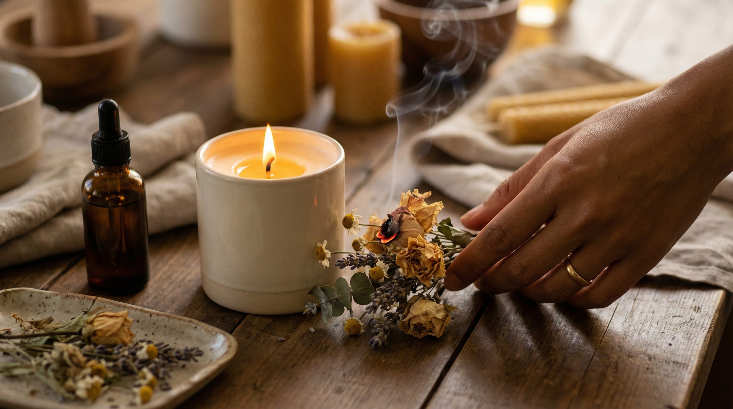 Flores secas podem incendiar suas Velas e Aromas (cuidado)