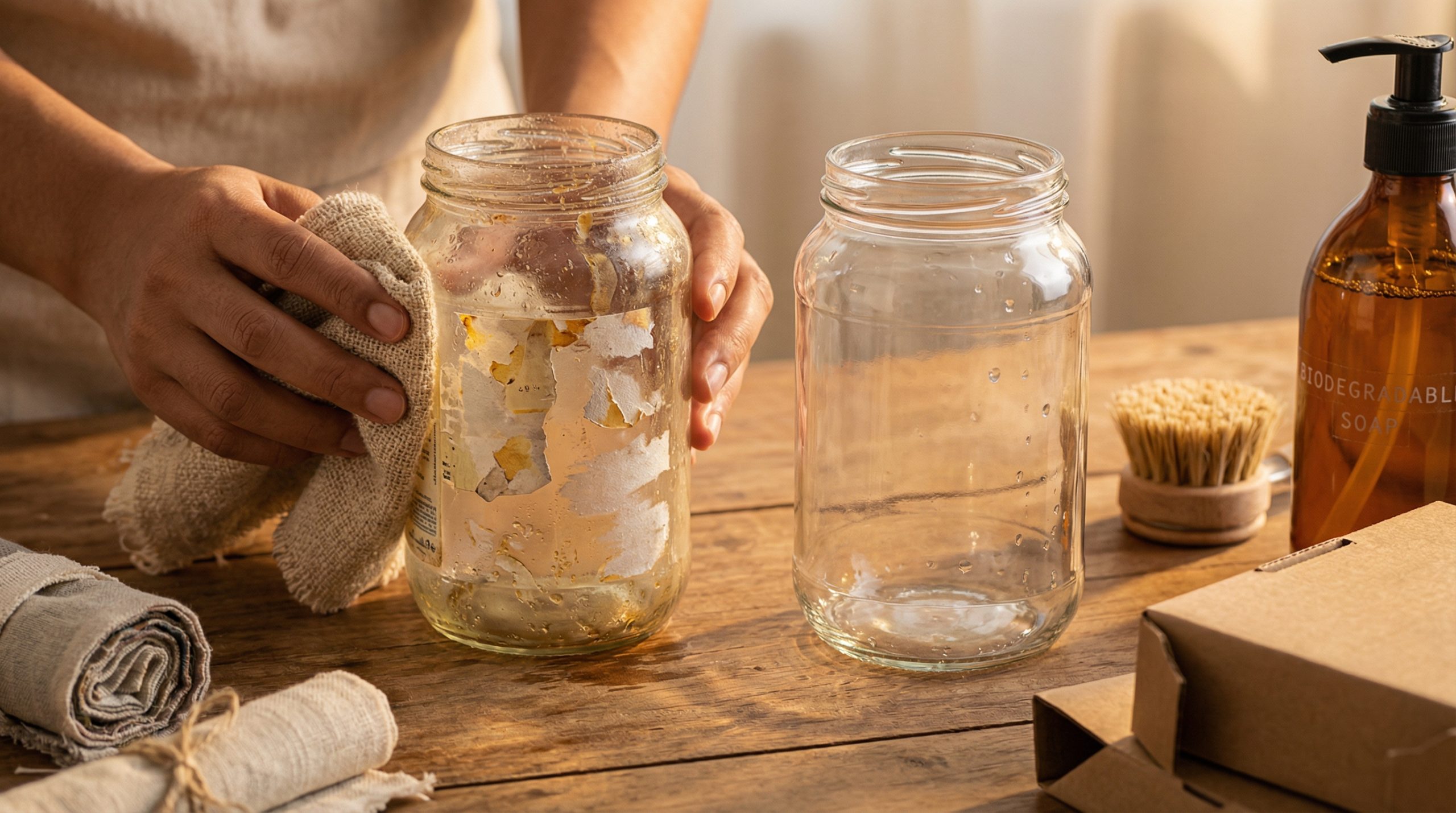 Potes engordurados rejeitam cola no Reaproveitar e Criar (limpe)