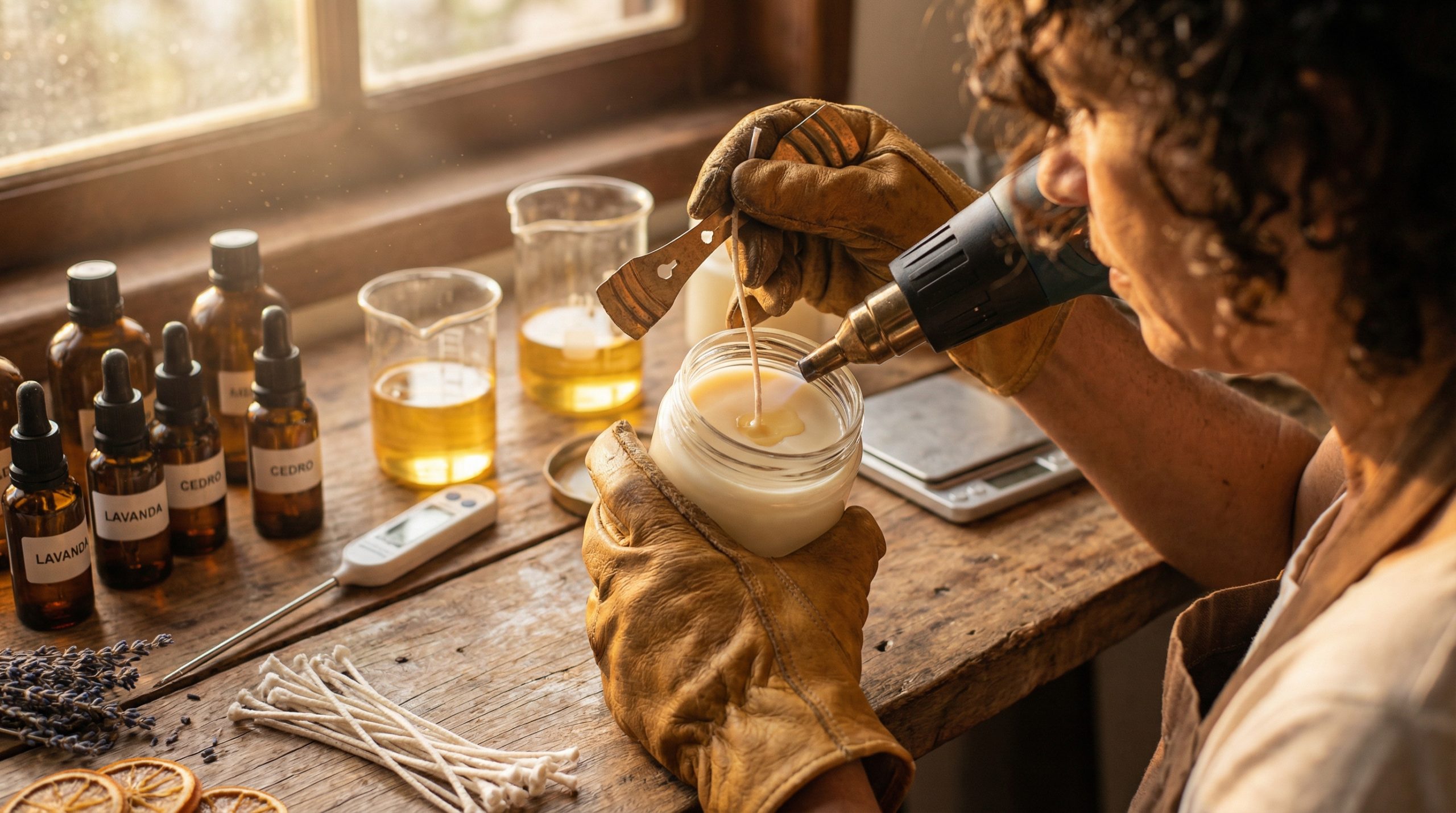 Por que a cera solta do vidro em Velas e Aromas? — Solução