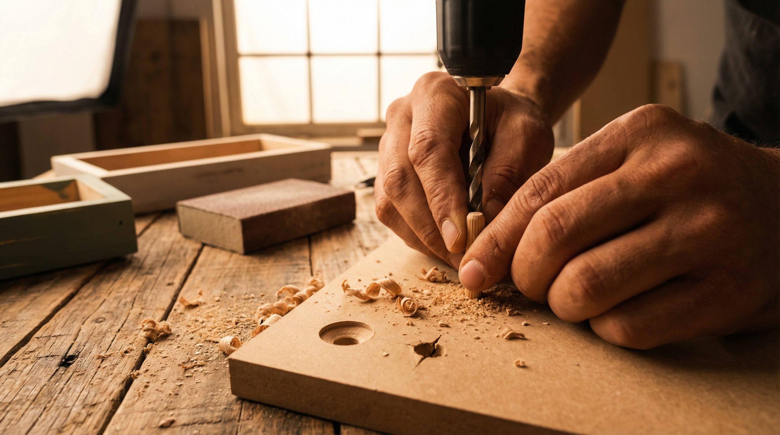 Pré-furos salvam projetos de Madeira e Montagem — Sem rachar