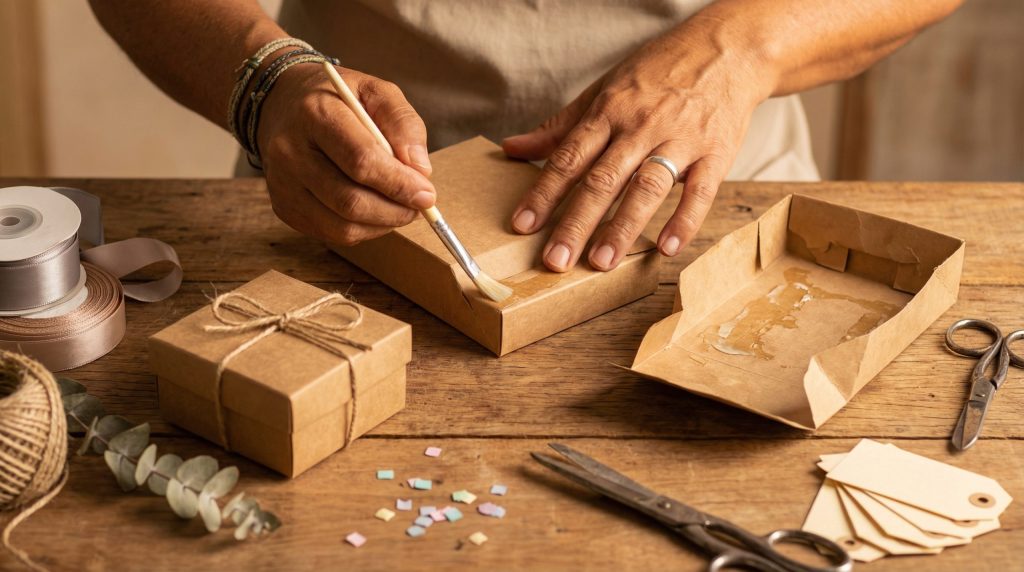 Cola líquida enruga o acabamento das Festas e Lembranças