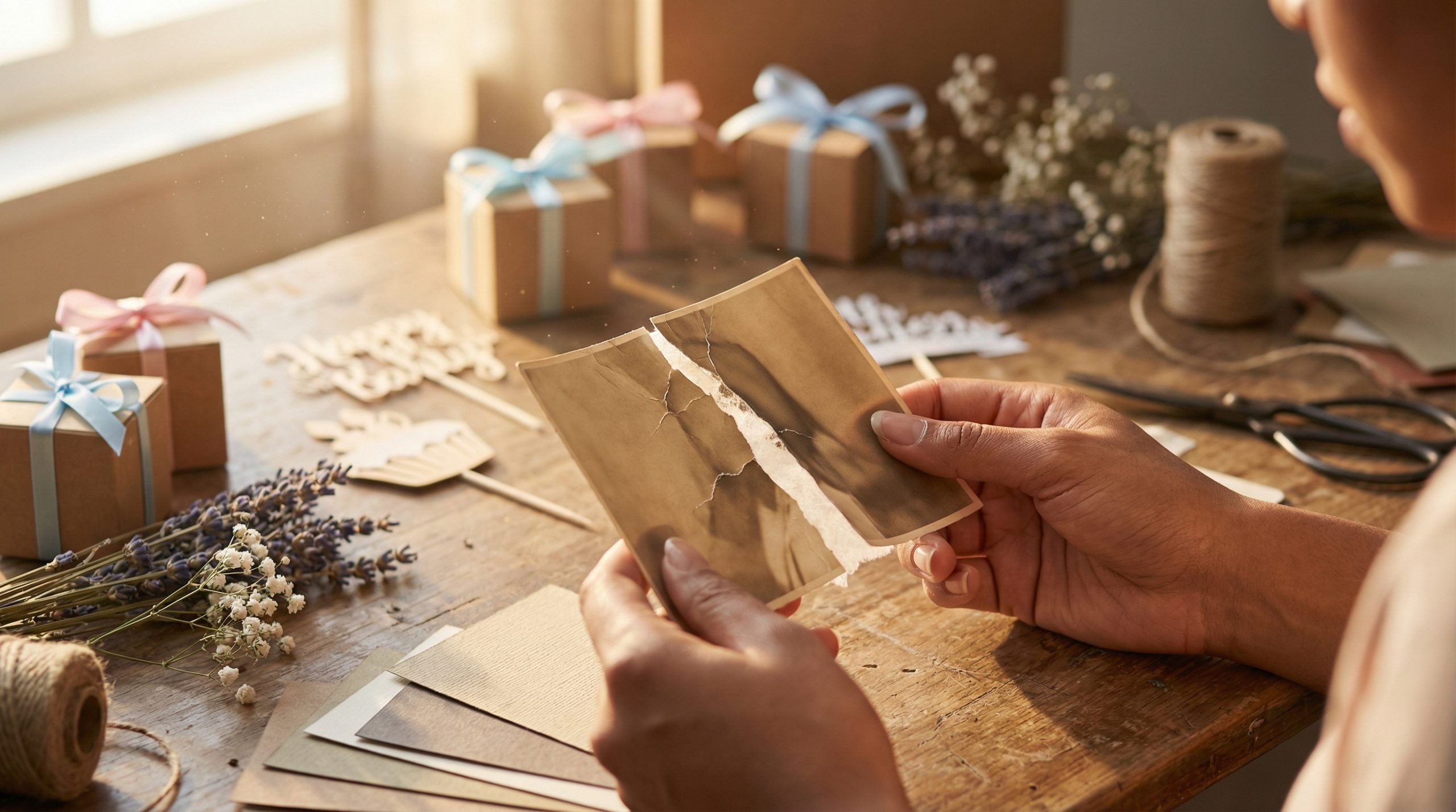 Papel fotográfico quebra no vinco das Festas e Lembranças